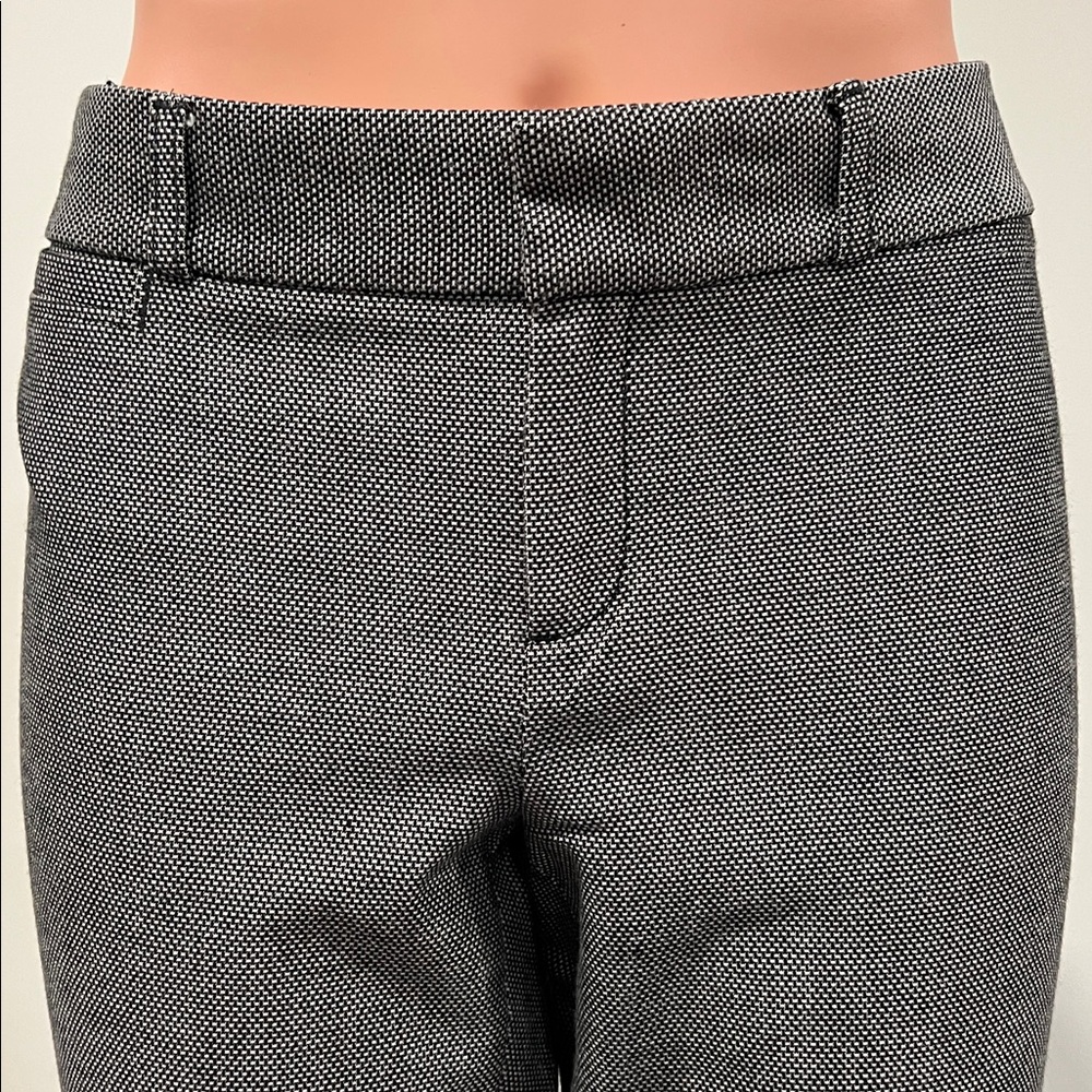Banana Republic Sloan Black and White Small Dot Textured Fabric Size 2